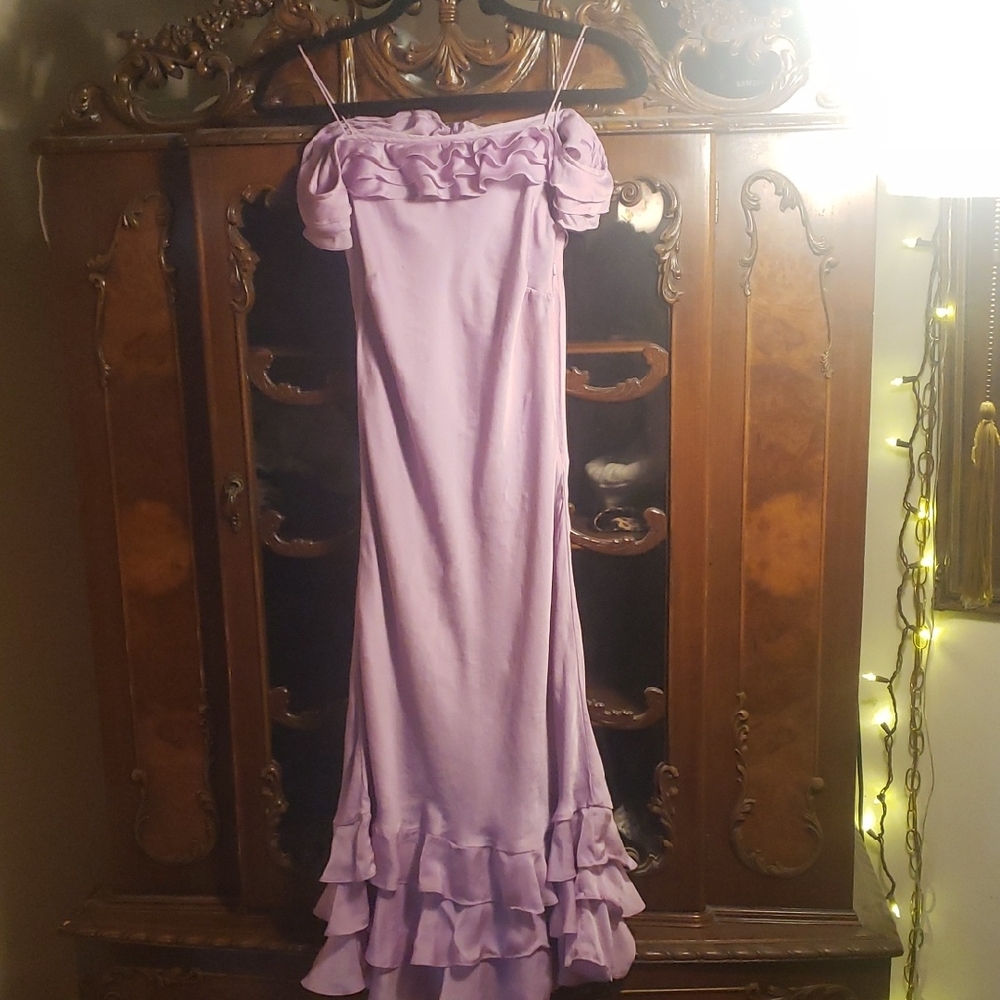 Ralph Lauren 100% Silk Lilac Dress